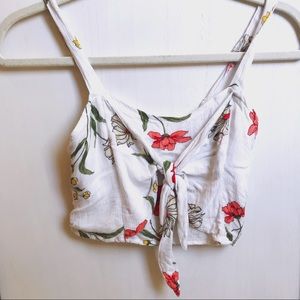 Floral 2-piece crop top/shorts set